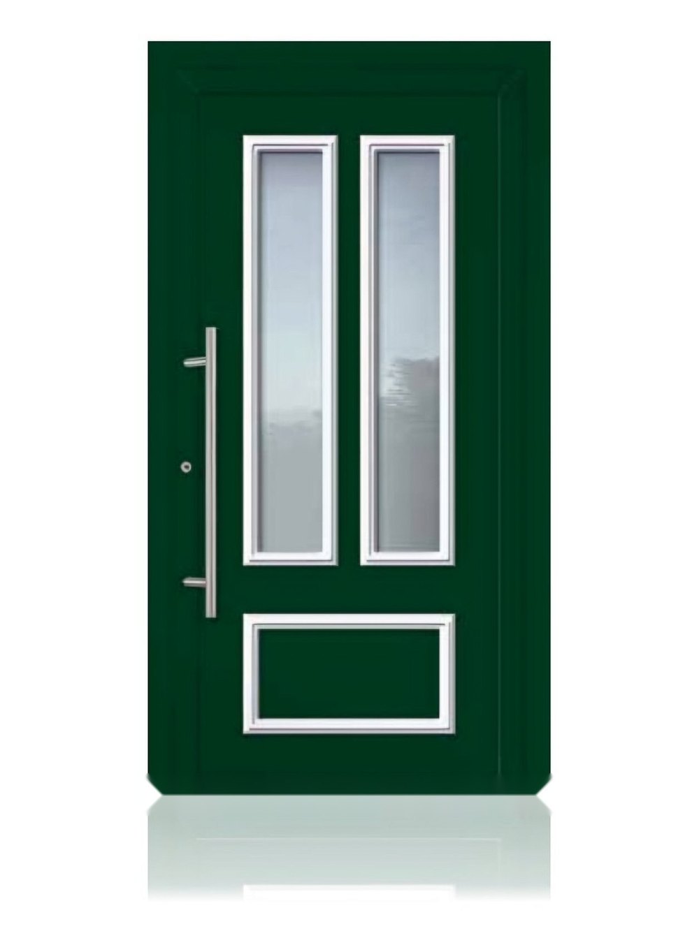 Usa de intrare clasica din aluminiu Groke KAT 22893 verde brad — UE09KHK09
