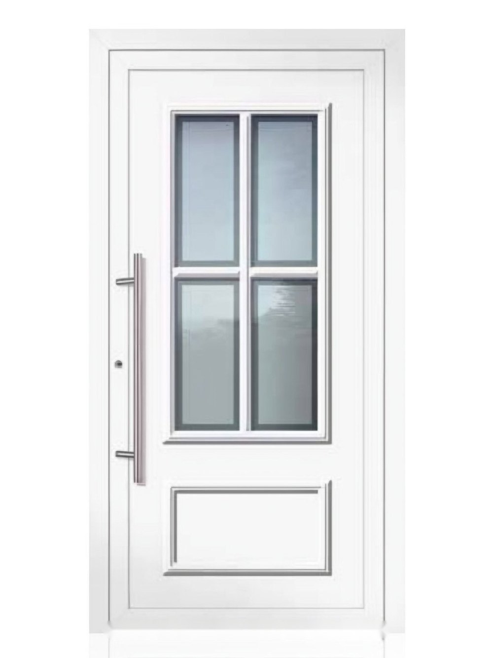 Usa de intrare clasica din aluminiu Groke KAT 22896 alb — UE09KHK12