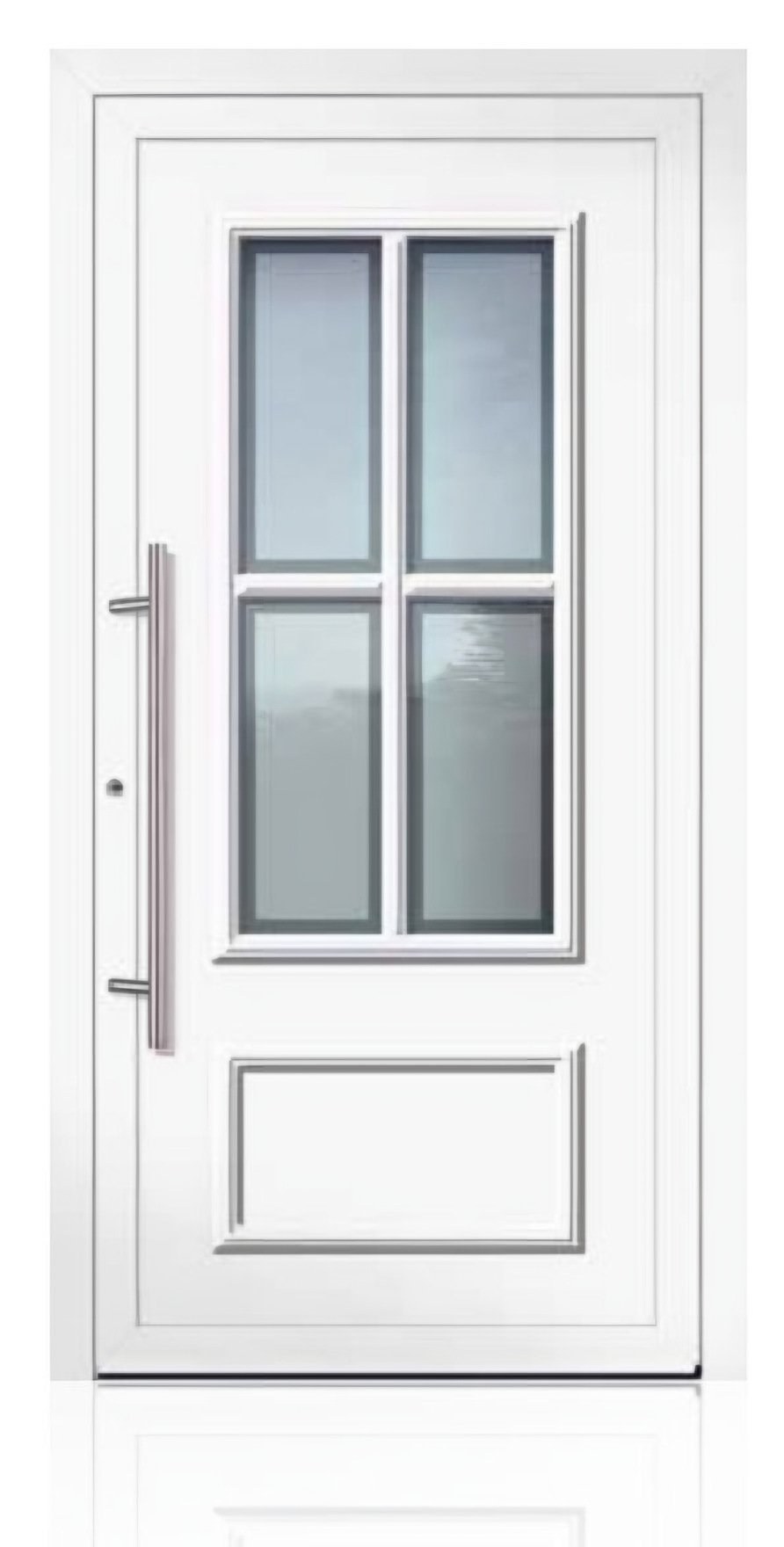 Usa de intrare clasica din aluminiu Groke KAT 22896 alb — UE09KHK12