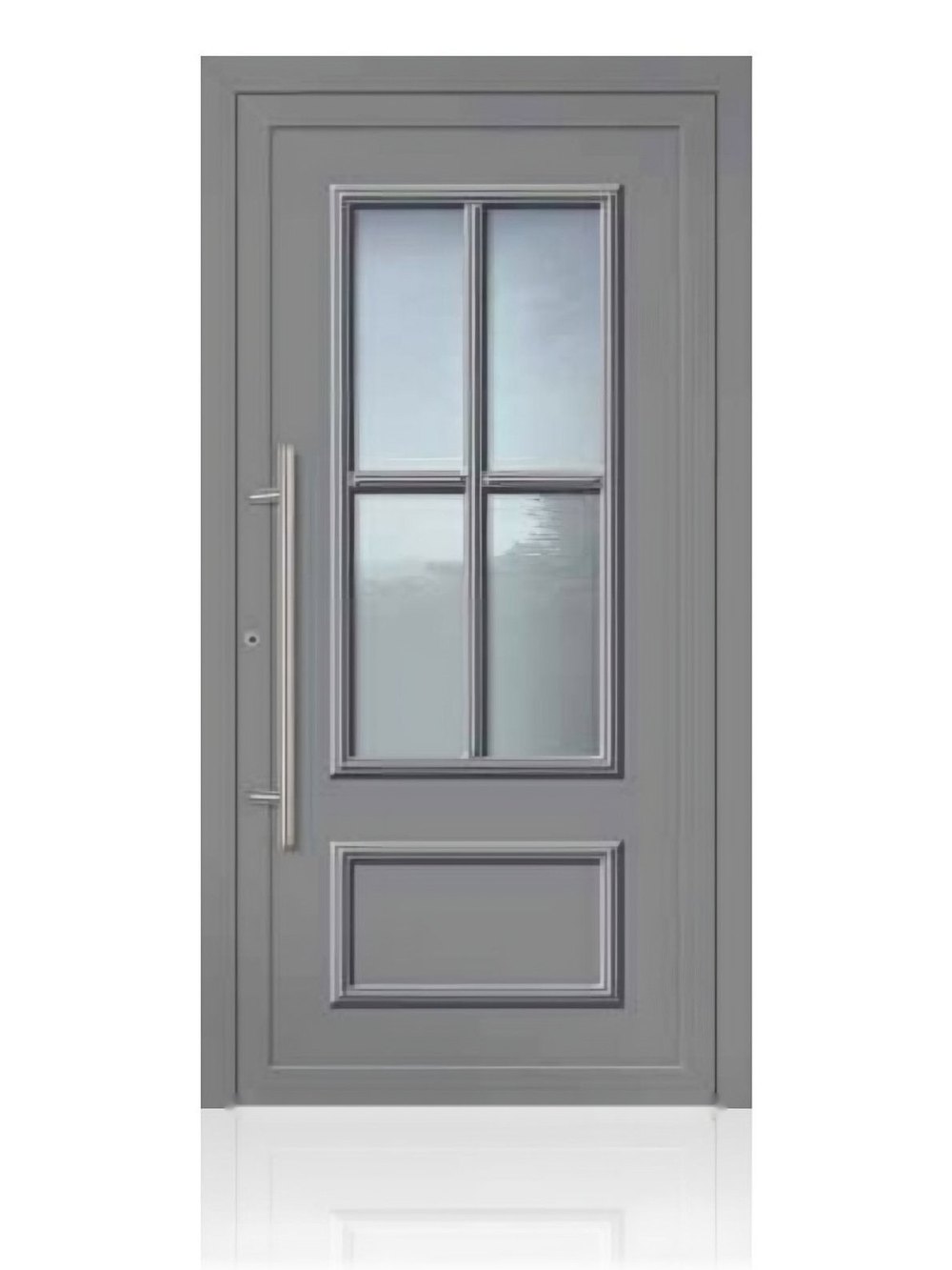 Usa de intrare clasica din aluminiu Groke KAT 22897 aluminiu gri — UE09KHK13