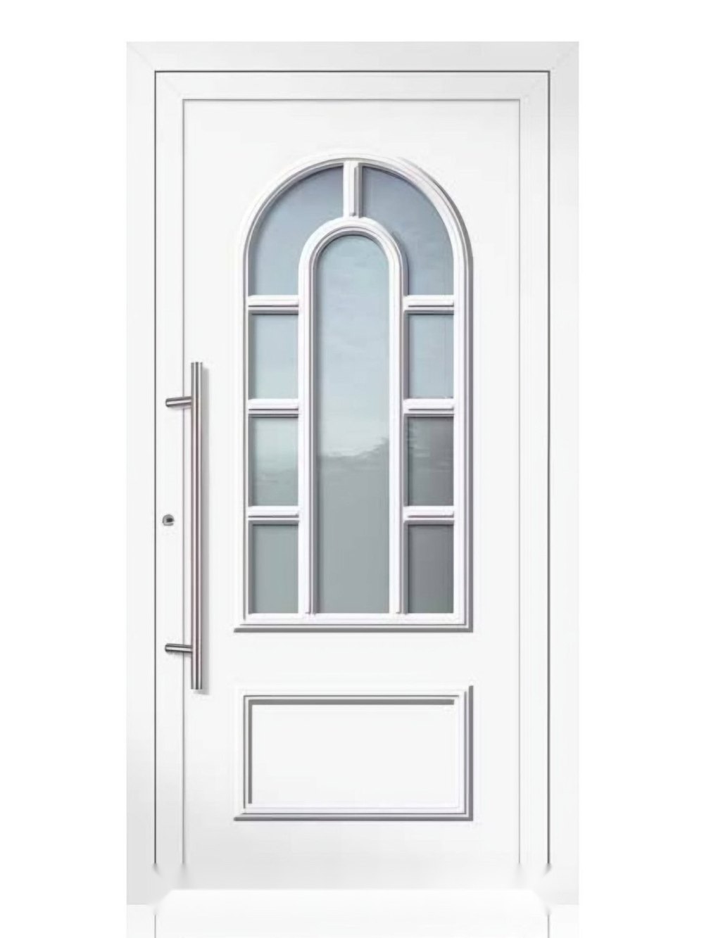 Usa de intrare clasica din aluminiu Groke KAT 22881 alb — UE09KHK15