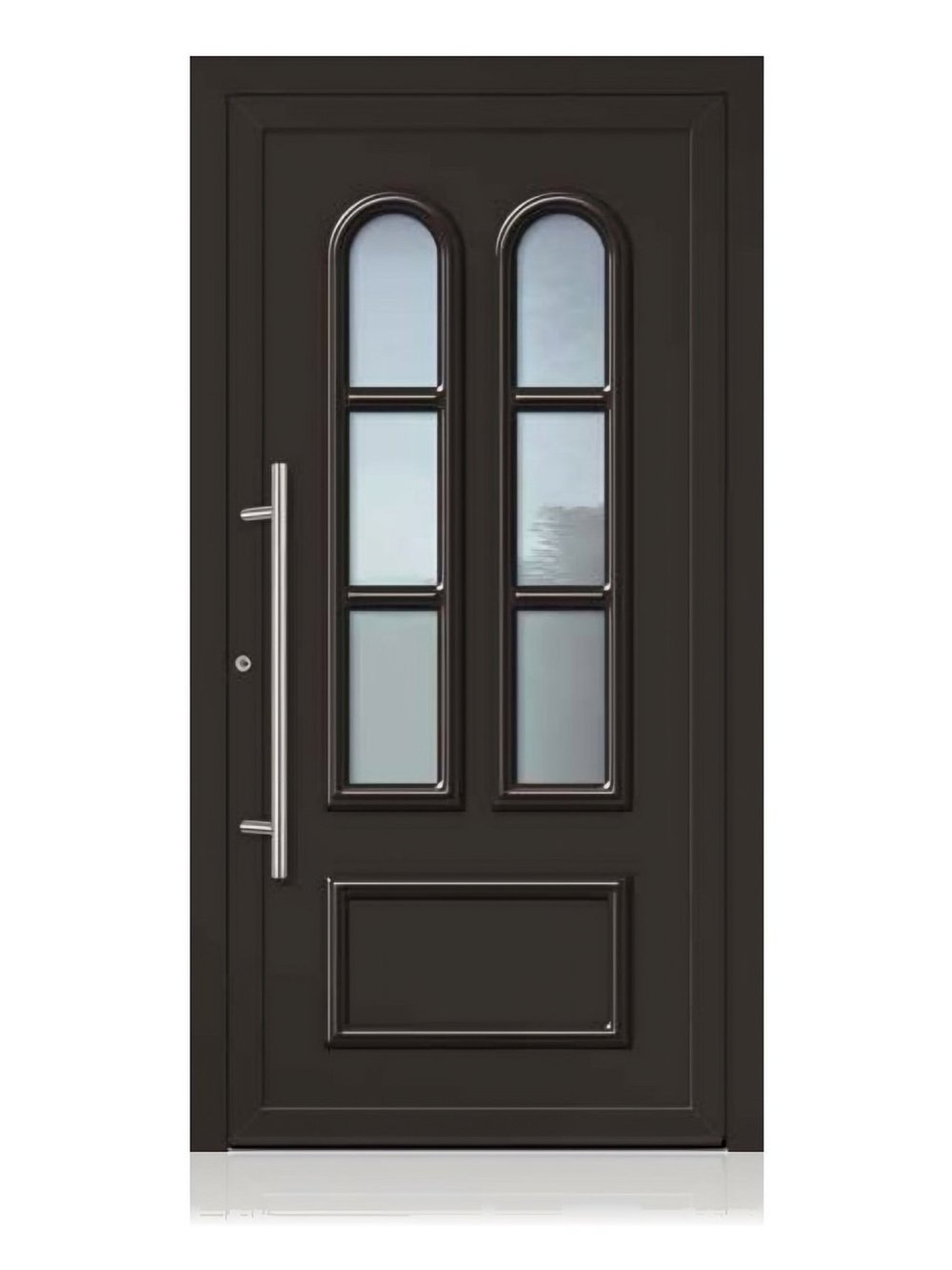 Usa de intrare clasica din aluminiu Groke KAT 22880 maro — UE09KHK16