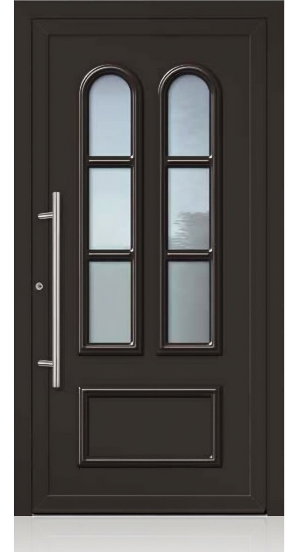 Usa de intrare clasica din aluminiu Groke KAT 22880 maro — UE09KHK16