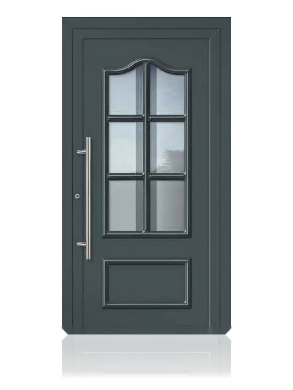 Usa de intrare clasica din aluminiu Groke KAT 22885 gri bazalt — UE09KHK19