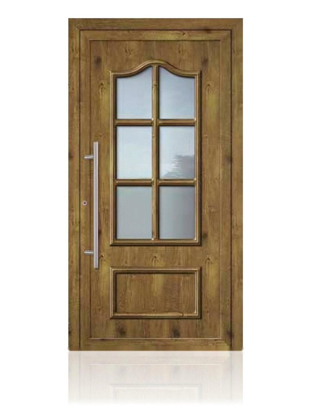 Usa de intrare clasica din aluminiu Groke KAT 22886 Eiche Brettholz dunkel — UE09KHK20