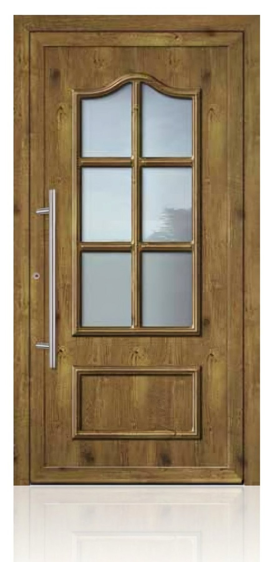 Usa de intrare clasica din aluminiu Groke KAT 22886 Eiche Brettholz dunkel — UE09KHK20