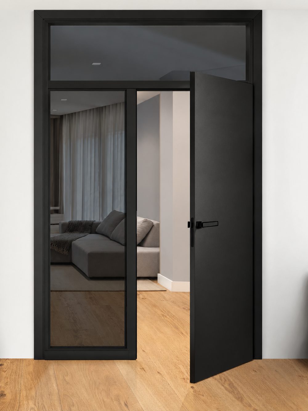 Usa ASTRA Glatt · NANO-MATT Schwarz · panou lateral + supralumină — UIASCA02
