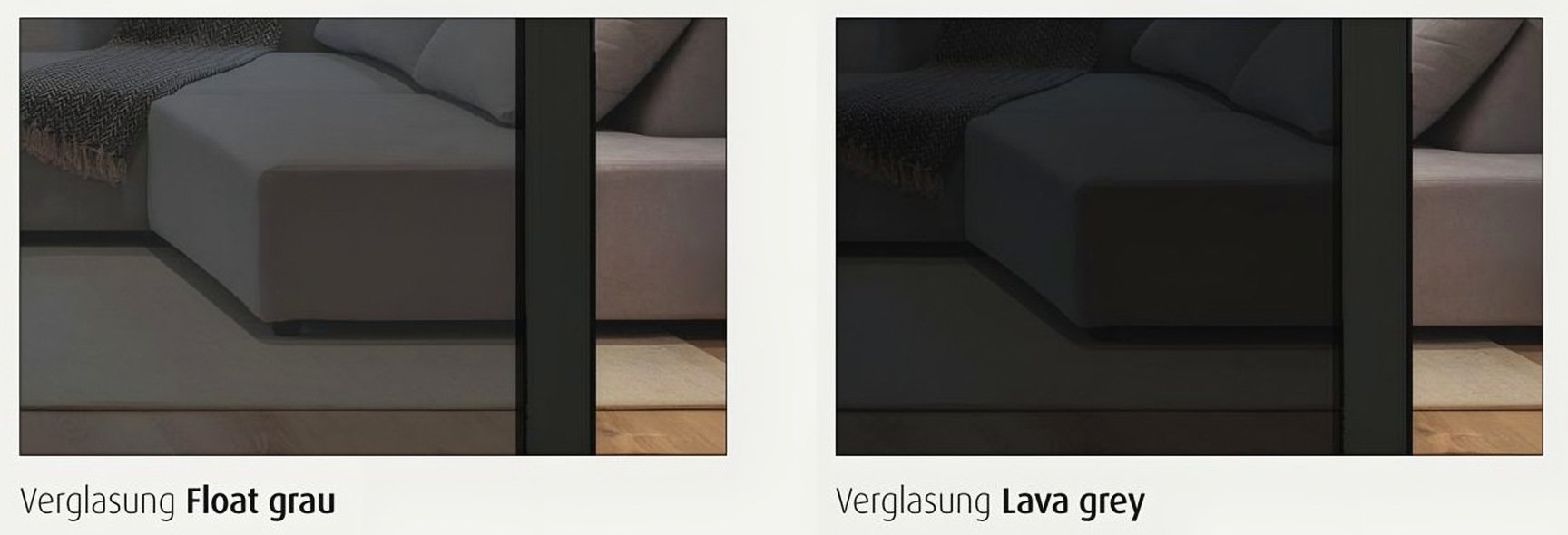 Float grau și Lava grey
