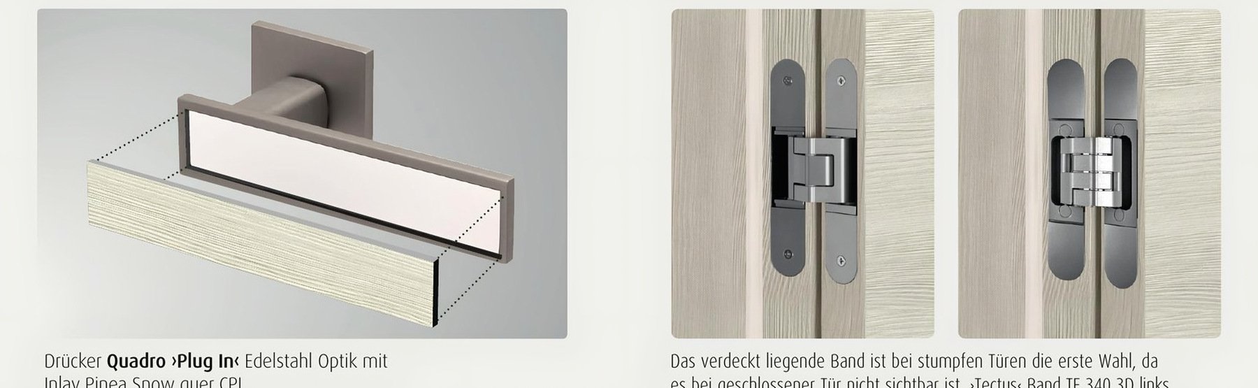Quadro Plug In cu inlay Pinea Snow; Tectus TE 340 3D și Pivota DX 61