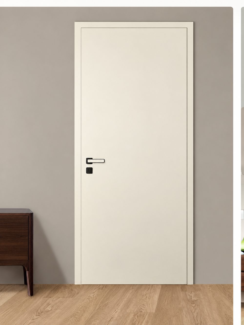 Usa ASTRA Glatt geschosshoch · Angora matt · panou lateral — UIASCP25
