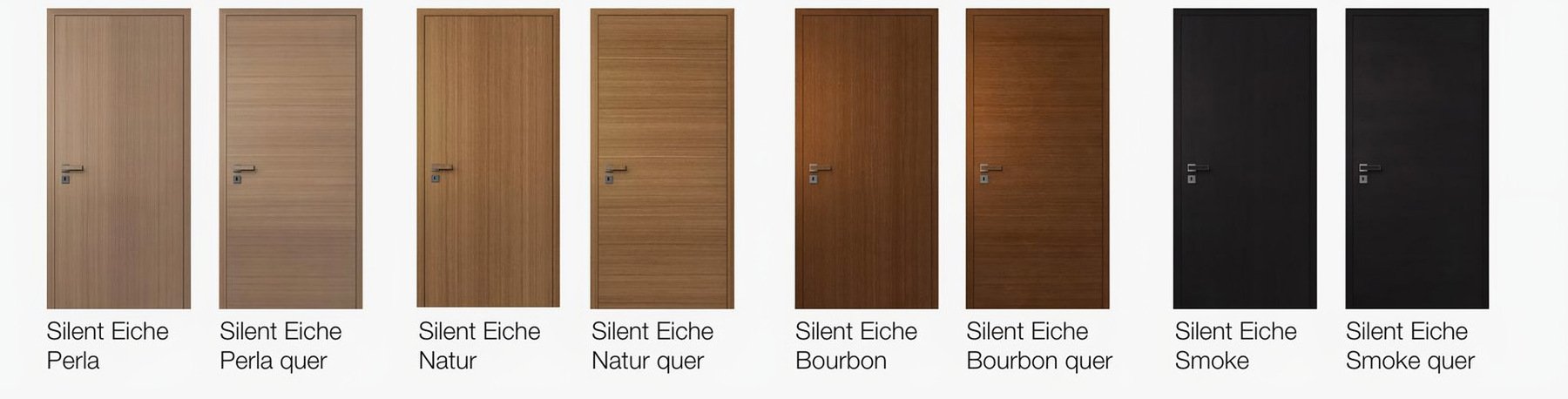 Silent Eiche: Perla, Natur, Bourbon, Smoke — aufrecht și quer