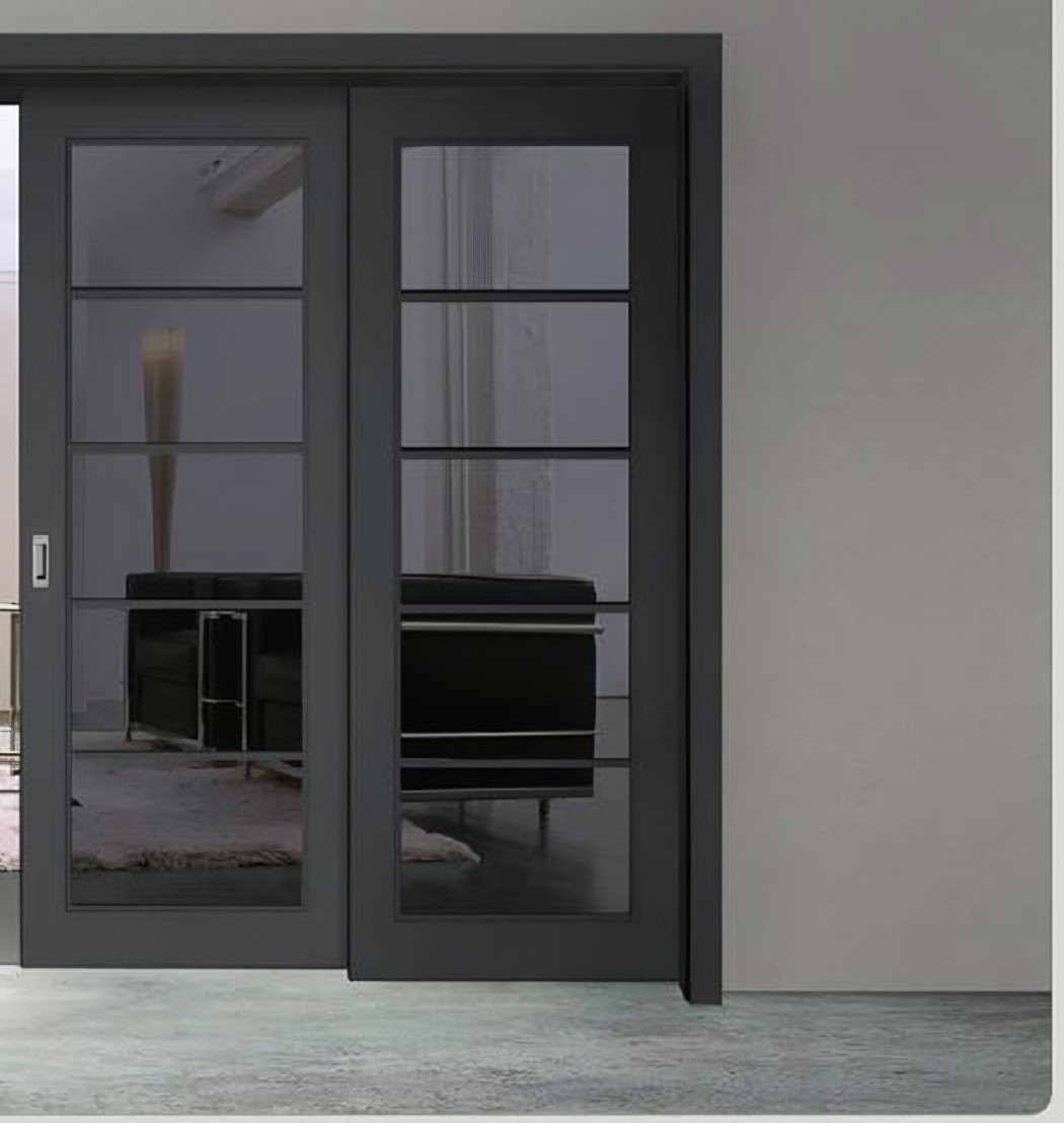 Canat glisant cu sticla Float grau