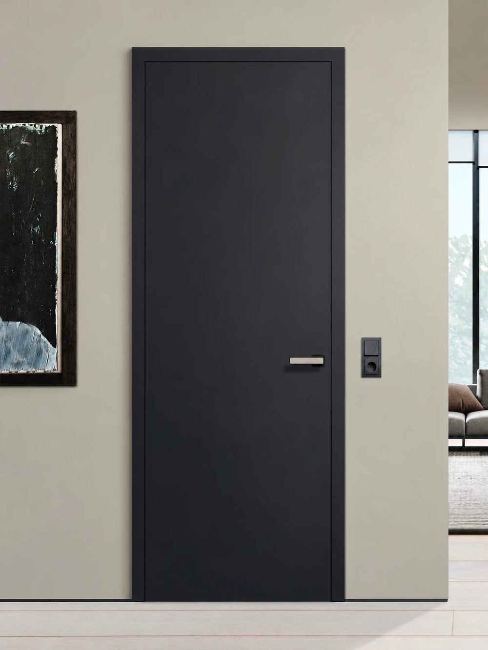 Usa HGM Glatt fără falț · 2222 mm · Schwarz — UIHGVO02