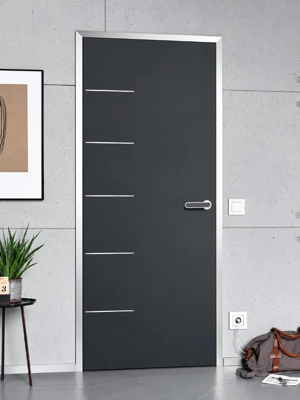 Usa HGM Lines PLAN 845p · Anthrazit · inox — UIHGVO11