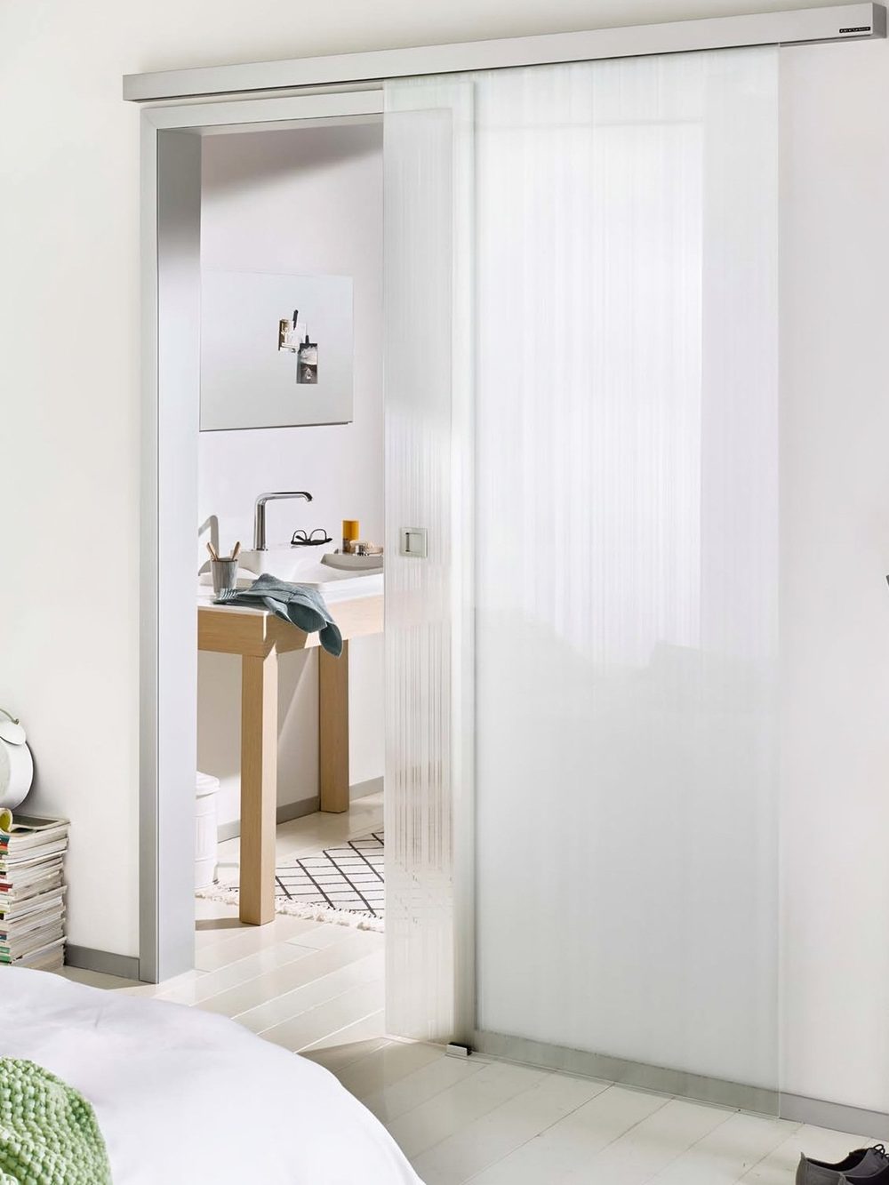 Usa de sticla Lista Due Classic White, glisantă Tvin 2.0 — UILHSSLP10