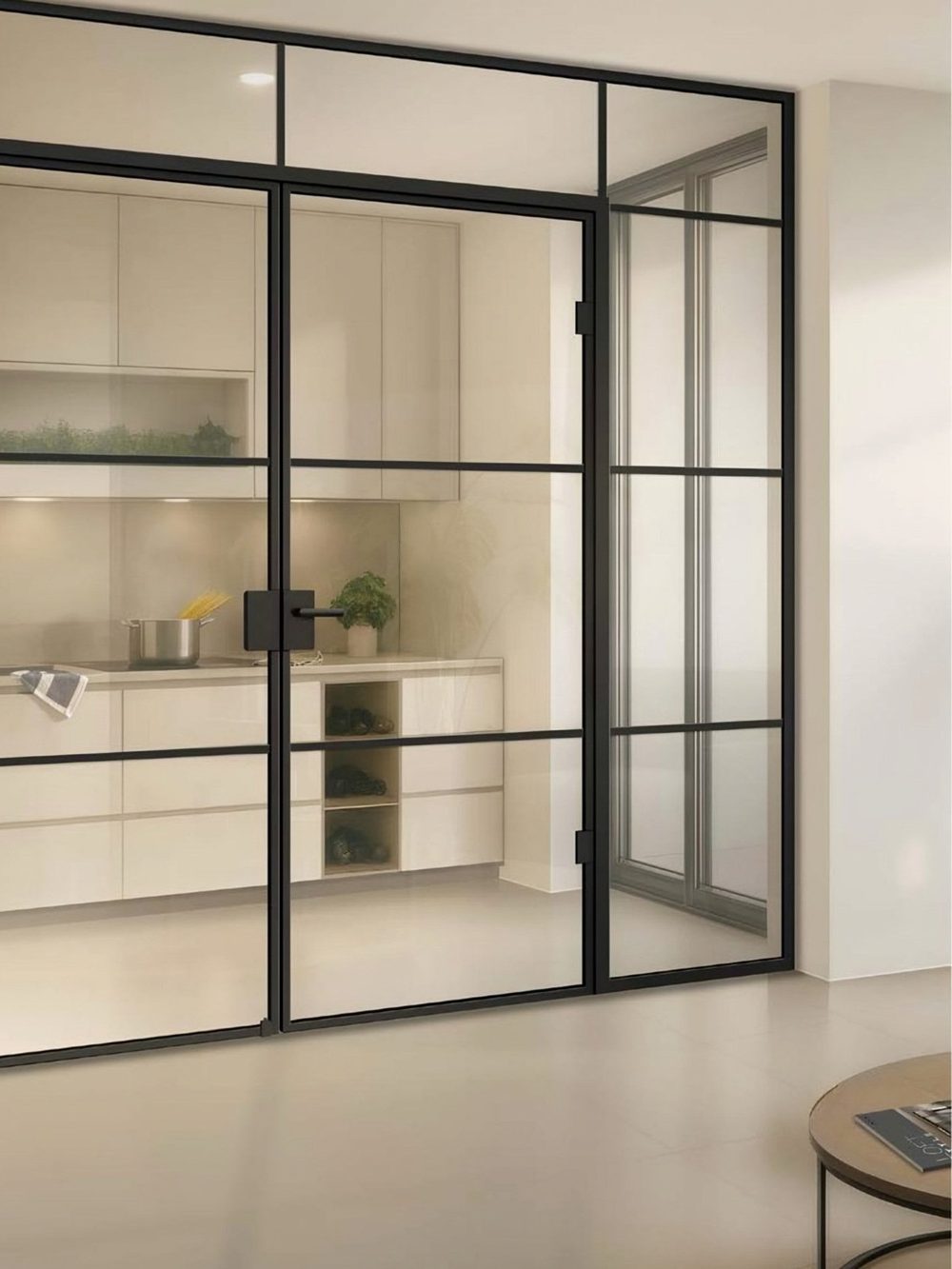 Usa de sticla loftPlus Typ 3, batantă 2 canate + 2 panouri + supralumină, Klarglas — UILHSSLS05