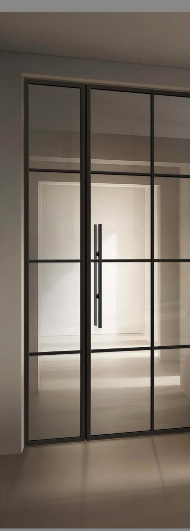 Usa de sticla loftPlus Typ 8, pendulantă + 1 panou lateral Typ 4, Klarglas — UILHSSLS06