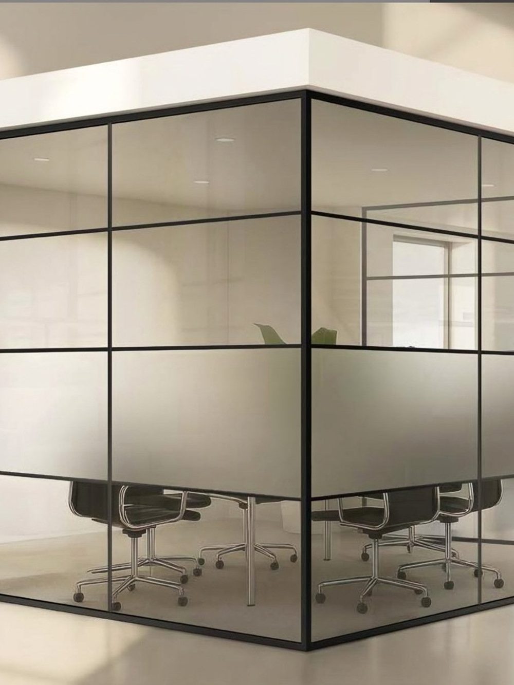 Usa de sticla loftPlus Typ 3, cub de sticlă, Motiv matt | Fläche klar — UILHSSLS16