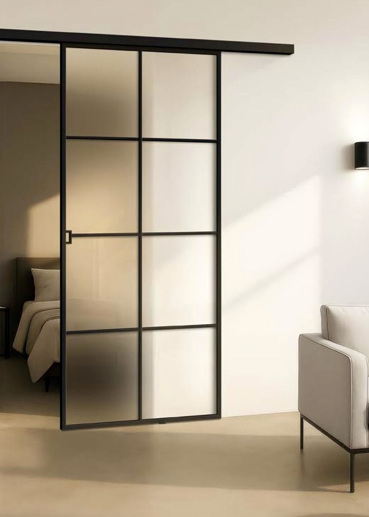 Usa de sticla loftPlus Typ 8, glisantă, SatinatoLH — UILHSSLS17